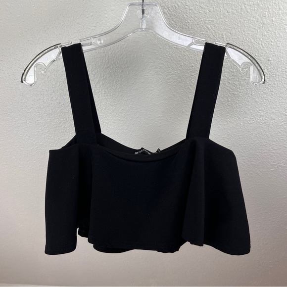 PRETTYLITTLETHING Ruffled Bra Top w/straps and built in bra. Size XS - Picture 1 of 5